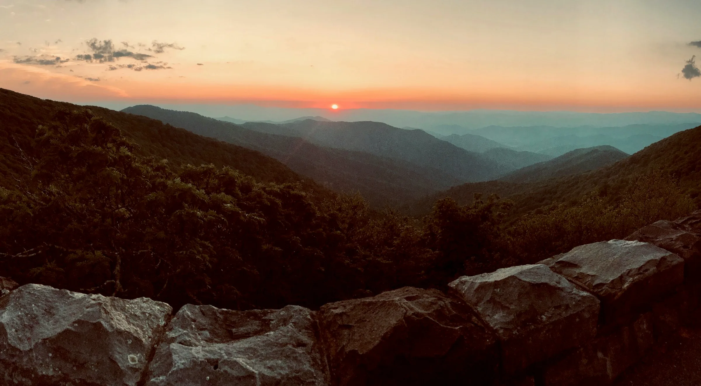 Sunset in Shenandoah National Park, which borders western Greene County